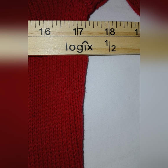 Chaps red fair isle geometric sweater women's size M timeless classic - Picture 6 of 7